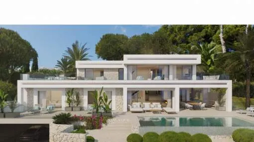 Moderne Villa mit Meerblick in Sol de Mallorca